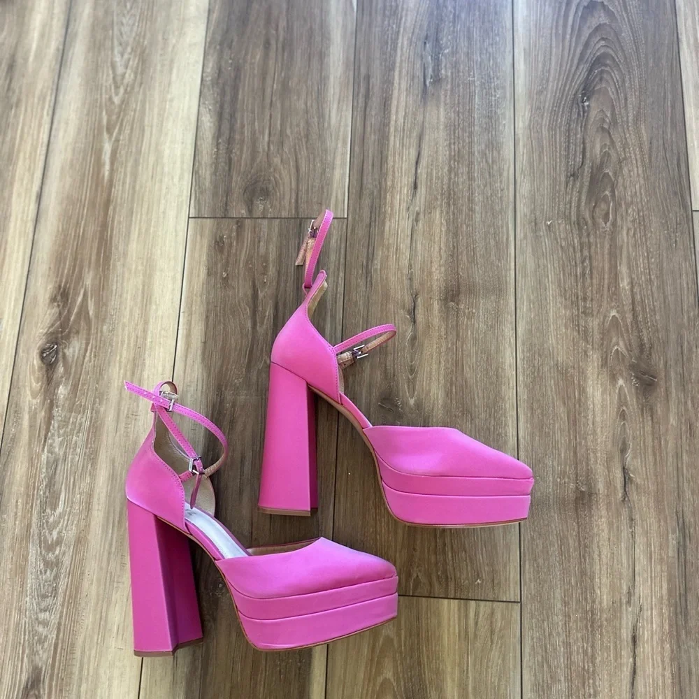 SCHUTZ womens elysee stacked platform high heels size 9B
